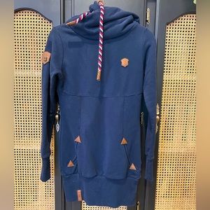 Naketano Navy Blue Long Hoodie